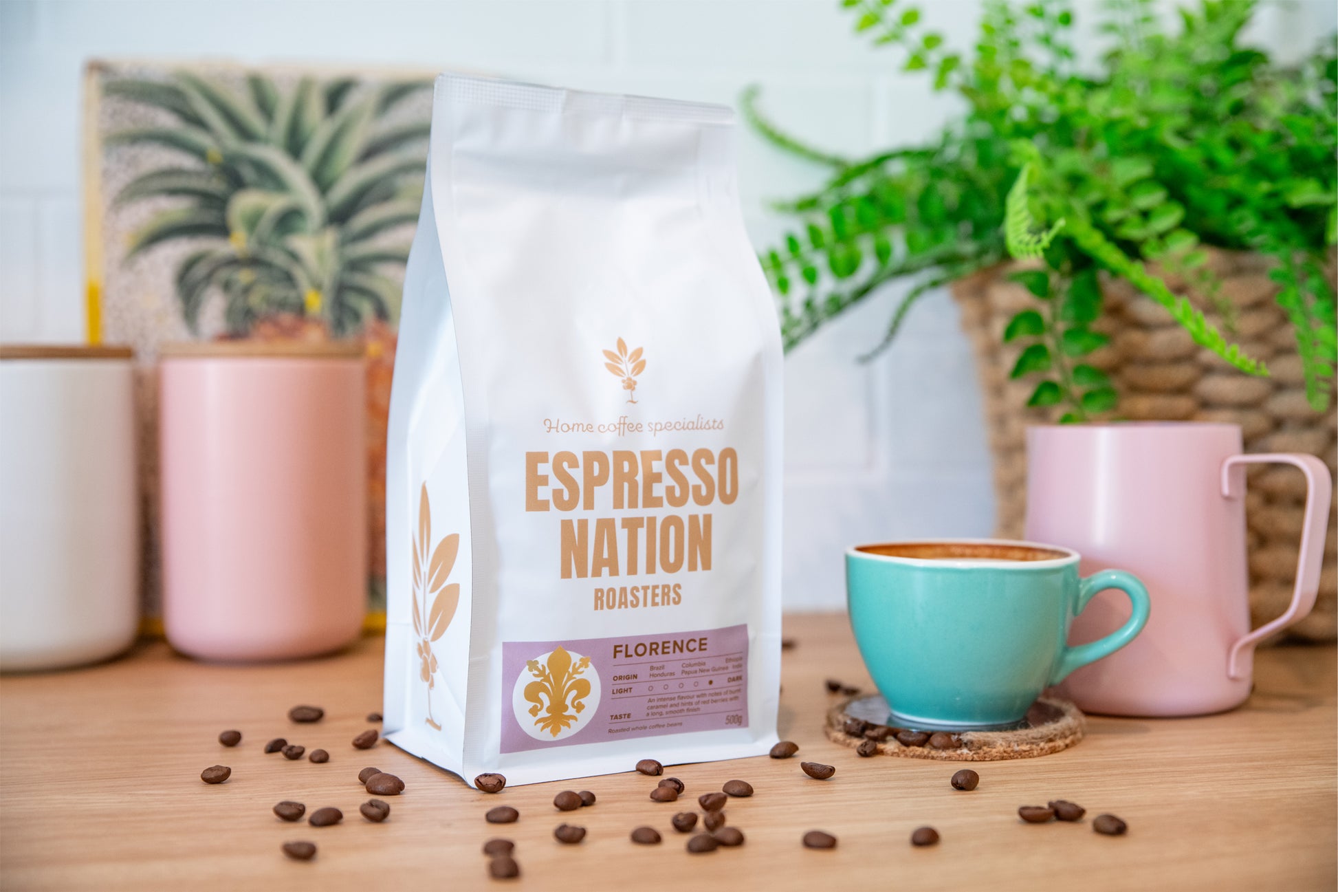 Espresso Nation Florence roasted coffee whole beans or ground intense flavour