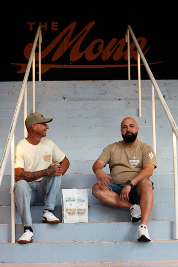 Pat and Luke; creators of Espresso Nation Roasters at The Mona Northern Beaches